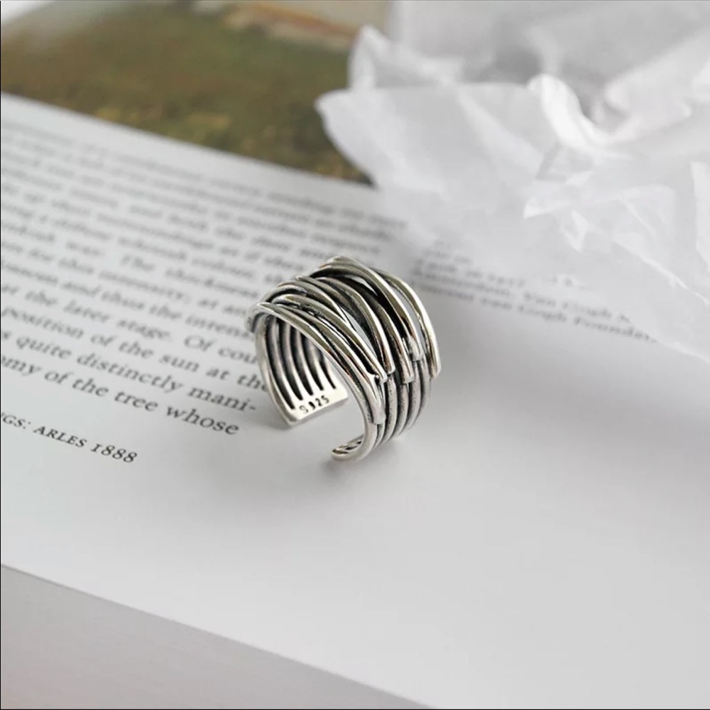 silver plated  unisex ring - Picture 2 of 4
